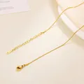 Detailed view of elegant gold stainless steel snake chain with lobster clasp and extension - Standard Style (With Tag) / 0.9mm (40+5cm) / Gold
