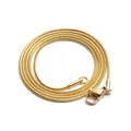 Minimalist gold-plated stainless steel snake chain necklace for women with lobster clasp closure - Regular Fit / 0.9mm (45cm) / Gold