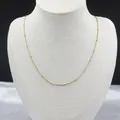 Elegant gold stainless steel snake chain necklace with small beads for women daily wear - Beaded Clip Style / 0.9mm (40+5cm) / Gold