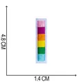 Detailed view of rainbow embroidered letter I patch with 4.8cm height dimensions - Letter I