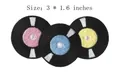 Retro vinyl record embroidered patches set for DIY clothing accessories iron-on decoration - Vinyl Record Style (HS1209034)