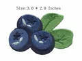 Blueberry embroidered iron-on patch for DIY clothing accessories, size 3.0 x 2.0 inches - Blueberry Style (HS1307013)
