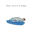 Exquisite embroidered drift bottle patch in blue water design for DIY clothing decoration - Drift Bottle Style (HS1308025)