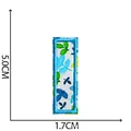 Blue floral embroidered letter I iron-on patch measuring 5.0cm by 1.7cm for clothing - Letter I