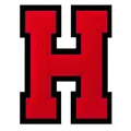 Parche bordado de chenilla roja de primera calidad letra H para chaquetas universitarias - Letra H