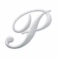 Écusson brodé lettre P blanc pour la personnalisation de vêtements, 5,67x4,71cm - Lettre P
