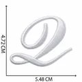 Écusson brodé lettre L cursive blanche 4,72x5,48cm pour votre décoration textile DIY - Lettre Q