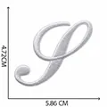 Écusson brodé blanc lettre P à repasser pour réparation de vêtements DIY de 5,86cm - Lettre S