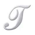 Écusson lettre T brodé blanc pour vêtements DIY, de taille 4,70 cm par 5,85 cm - Lettre T
