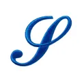 Toppa ricamata blu lettera P corsiva per accessori di abbigliamento DIY - Lettera S