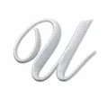 Écusson brodé lettre U blanc 4,7x6,5cm pour réparation et décoration de vêtements DIY - Lettre U