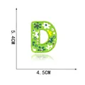 Embroidered letter D floral patch for DIY clothing decoration size 5.4 x 4.5 cm - Letter D / 1 Piece