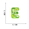 Green floral letter E embroidered iron-on patch for DIY clothes, size 5.4 x 4.1 cm - Letter E / 1 Piece