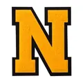 Yellow towel embroidery letter N patch with black border for DIY clothing decoration - Letter N / 1 Piece
