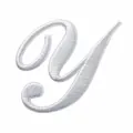 Écusson lettre Y brodée blanche de haute qualité pour décoration et réparation vêtements 5,46cm - Lettre Y