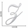 Patch brodé lettre Z cursive blanche élégante pour décoration de vêtements DIY - Lettre Z
