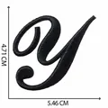 Zwarte geborduurde letter Y patch voor DIY kleding, breedte 5,46 cm, accessoires - Letter Y