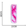 Detailed view of tie-dye embroidered letter I patch showing 6.4x2.0 cm dimensions - Letter I
