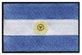 Toppa ricamata bandiera Argentina con Sol de Mayo per decorazione abbigliamento fai-da-te - Stile Bandiera Argentina (7B)