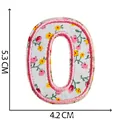 Toppa ricamata a fiori lettera O o numero 0 per la decorazione di capi d'abbigliamento - Numero 0