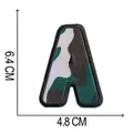 Camouflage letter A embroidered patch for DIY clothing with 6.4x4.8 cm dimension markings - Letter A (A004)