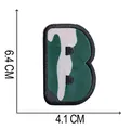 Detailed view of camouflage letter B embroidered patch measuring 6.4 cm by 4.1 cm - Letter B (A004)