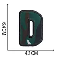 Camouflage embroidered letter D patch with 6.4x4.2cm dimensions for DIY clothing - Letter D (A004)