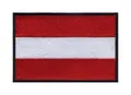 Toppa ricamata bandiera Austria, larghezza 3 pollici, per decorazione vestiti e borse - Stile Bandiera Austria (10b)