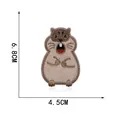 Cute screaming marmot animal embroidered patch DIY clothing sticker size 6.8x4.5cm - Marmot Style 2 (Self-Adhesive)
