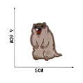 Cute cartoon groundhog animal embroidered iron-on patch, size 5x6.6cm for DIY clothing - Marmot Style 3 (Self-Adhesive)