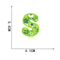 Floral green embroidered letter S patch for DIY clothing decoration, measures 5.4cm in height - Letter S Style (6060955281895) / 1 Piece/Pack (5.4cm x 4.1cm)
