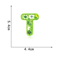 Floral pattern letter T embroidered patch for DIY clothing decoration with dimensions - Letter T Style (6060955281896) / 1 Piece/Pack (5.4cm x 4.4cm)