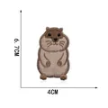 Cute marmot embroidered self-adhesive patch measures 6.7x4 cm for DIY clothing decoration - Marmot Style 6 (Self-Adhesive)