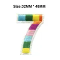 Vibrant rainbow striped embroidered number 7 patch for clothing DIY crafts decor - Number 7