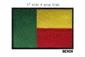 Patch ricamata della bandiera nazionale del Benin per vestiti e borse - Stile Bandiera Benin (19B)