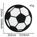 Large 10-inch diameter soccer ball chenille embroidery patch with 41g weight spec - Football