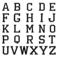 Set of 26 black and white embroidered letter patches A-Z for DIY clothing accessories - White Fabric Black Letters / 5cm Height 26 Letters