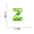 Green floral embroidered letter Z patch for DIY clothing decoration and repair needs - Letter Z Style (6060955281902) / 1 Piece/Pack (5.4cm x 4.4cm)