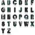 Set completo di 26 toppe ricamate lettere mimetico per decorazioni fai-da-te su vestiti - Set di 26 Lettere