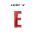Rood en wit geborduurde letter E patch, 5 cm hoog DIY kledingreparatie-accessoire - Letter E