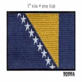 Embroidered Bosnia flag patch for clothing and bags 3 inch wide durable iron on patch - Bosnia Flag Style (22B) / 3 Inches Wide