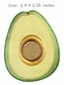 Avocado embroidered patch DIY iron-on applique for clothing and bags size 2.0x2.55 inches - Avocado (JLA002265) / 5.1x6.5cm