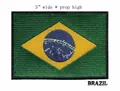 Detailed Brazil flag embroidery patch 3 inch wide for DIY clothing and bags accessories - Brazil Flag Style (24B) / 3 Inches Wide