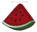 Toppa ricamata anguria dettagliata termoadesiva per accessori fai-da-te 2,3x1,8 pollici - Piccola Fetta di Anguria (JLA003583)