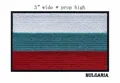 Patch ricamata bandiera Bulgaria larga 3 pollici per decorazione vestiti e borse - Stile Bandiera Bulgaria (26B) / 3 Pollici di Larghezza