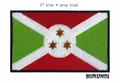 Toppa ricamata bandiera del Burundi con supporto adesivo termoadesivo di qualità - Stile Bandiera Burundi (28B) / 3 Pollici di Larghezza