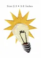 Embroidered light bulb iron-on patch for DIY clothing repair 2.3x3.0 inches - Lightbulb Style (JR_1407165)