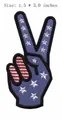 USA Flagge Siegzeichen Hand Stickerei Aufbügler für Kleidung, Größe 1,5 x 3,0 Zoll - Siegzeichen Flagge (JLA001560)