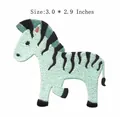Cartoon zebra embroidered iron-on patch for clothing decoration, size 3.0 x 2.9 inches - Zebra Style (HS1301026)