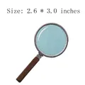Stickaufnäher in Lupenform für Kleidung, Größe 2,6 x 3,0 Zoll, zum Aufbügeln, DIY - Vergrößerungsglas (JLA001618)